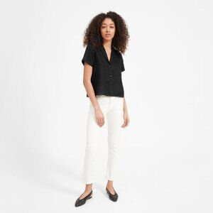Everlane The Notch Shirt in Linen Black - sz 6